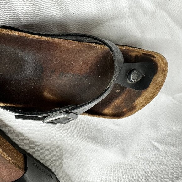 Birkenstock Gizeh Birko-Flor Black Leather - Sandals - Size 38 - Picture 4 of 8
